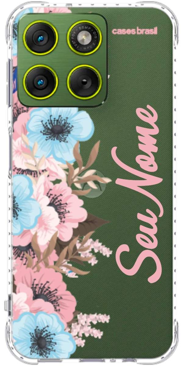 Capinha para Celular Moldura Floral