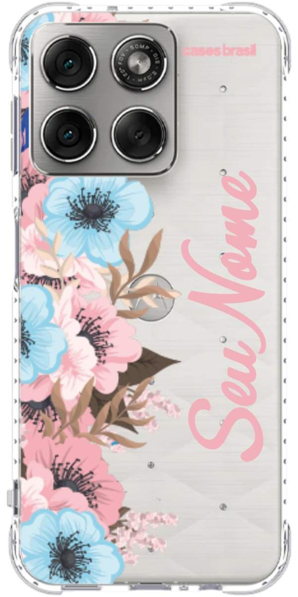 Capinha para Celular Moldura Floral
