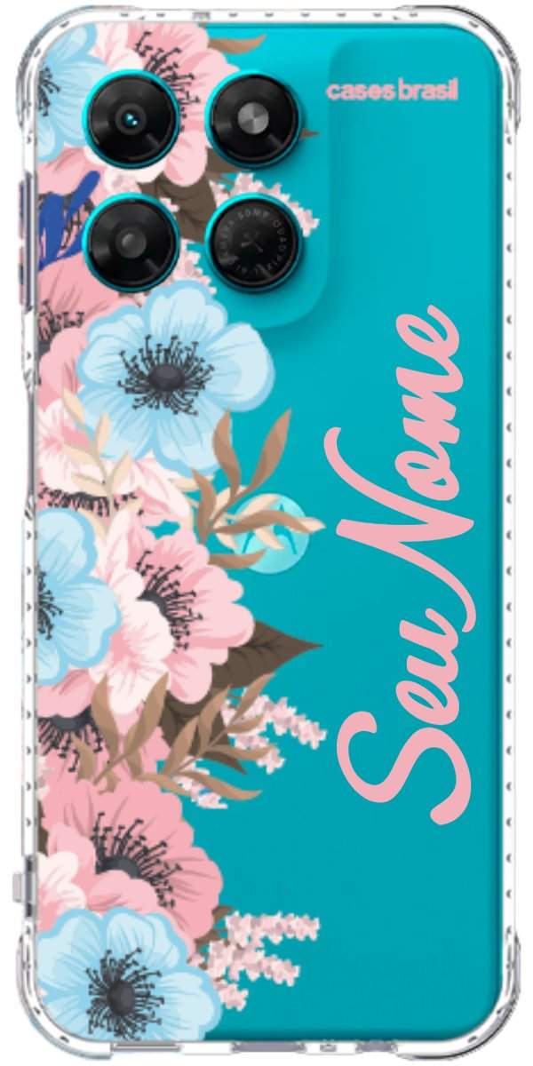 Capinha para Celular Moldura Floral