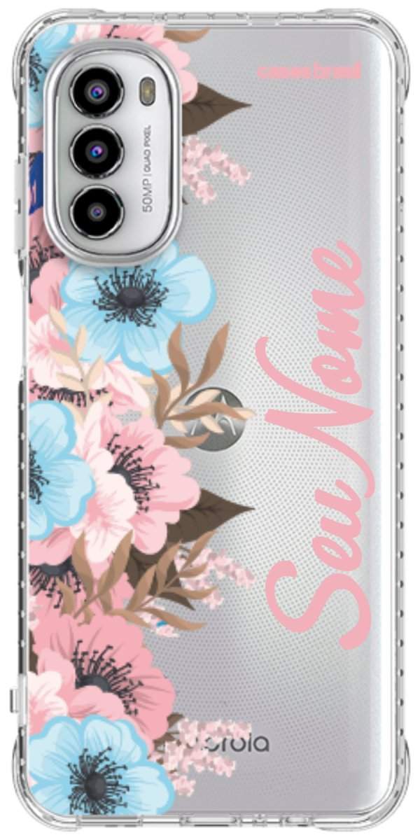 Capinha para Celular Moldura Floral