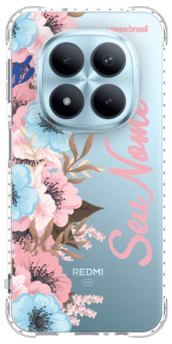 Capinha para Celular Moldura Floral