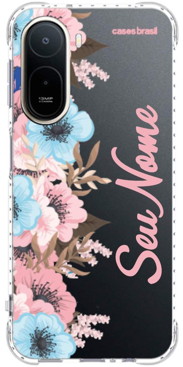 Capinha para Celular Moldura Floral