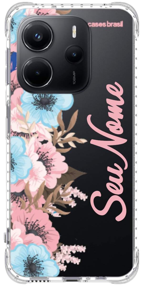 Capinha para Celular Moldura Floral