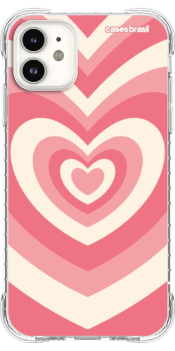 Capinha para Celular Coração Retrô Coral