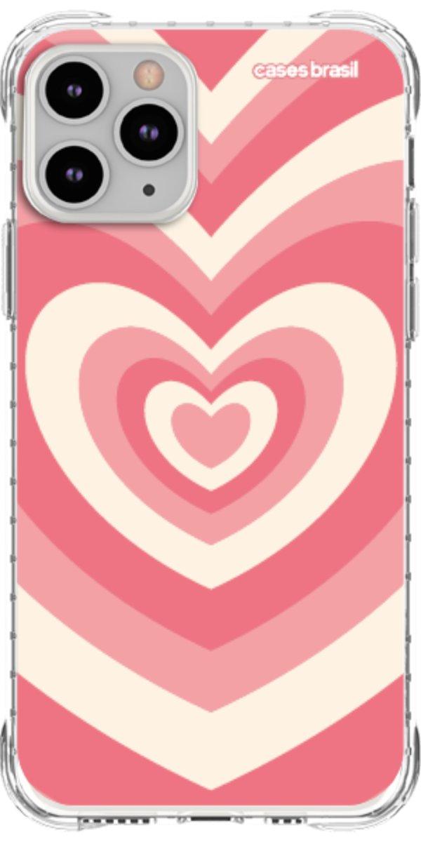 Capinha para Celular Coração Retrô Coral