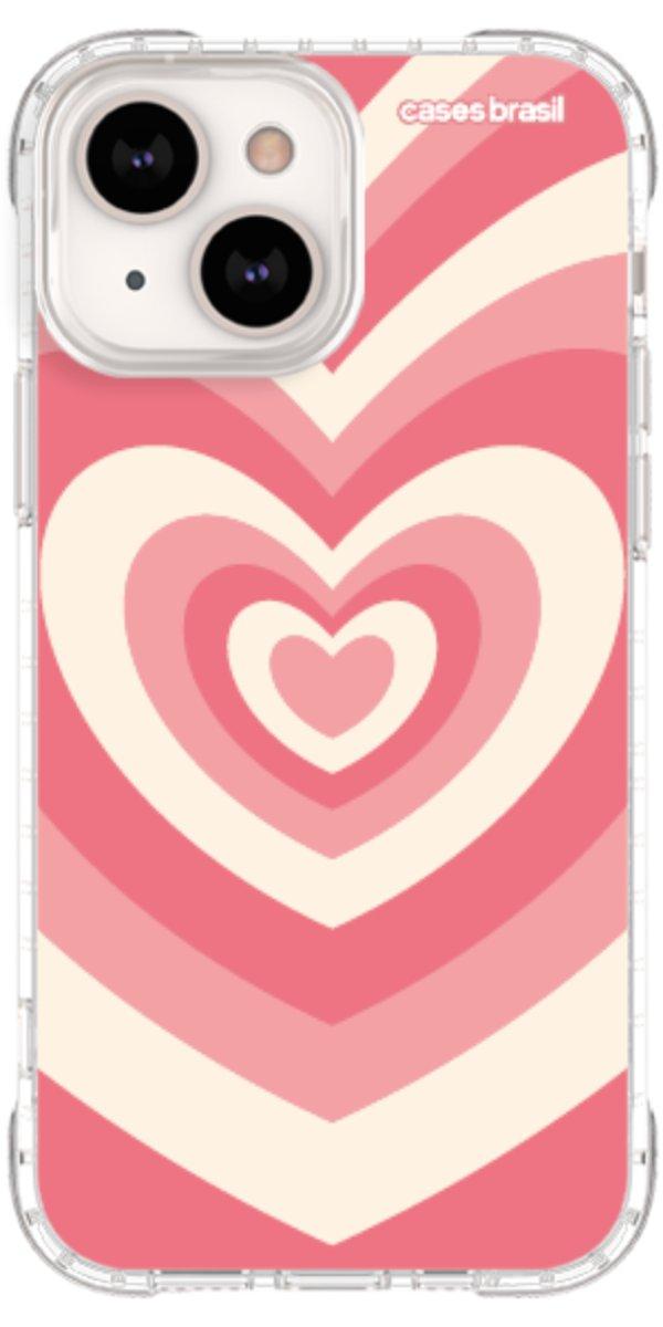 Capinha para Celular Coração Retrô Coral