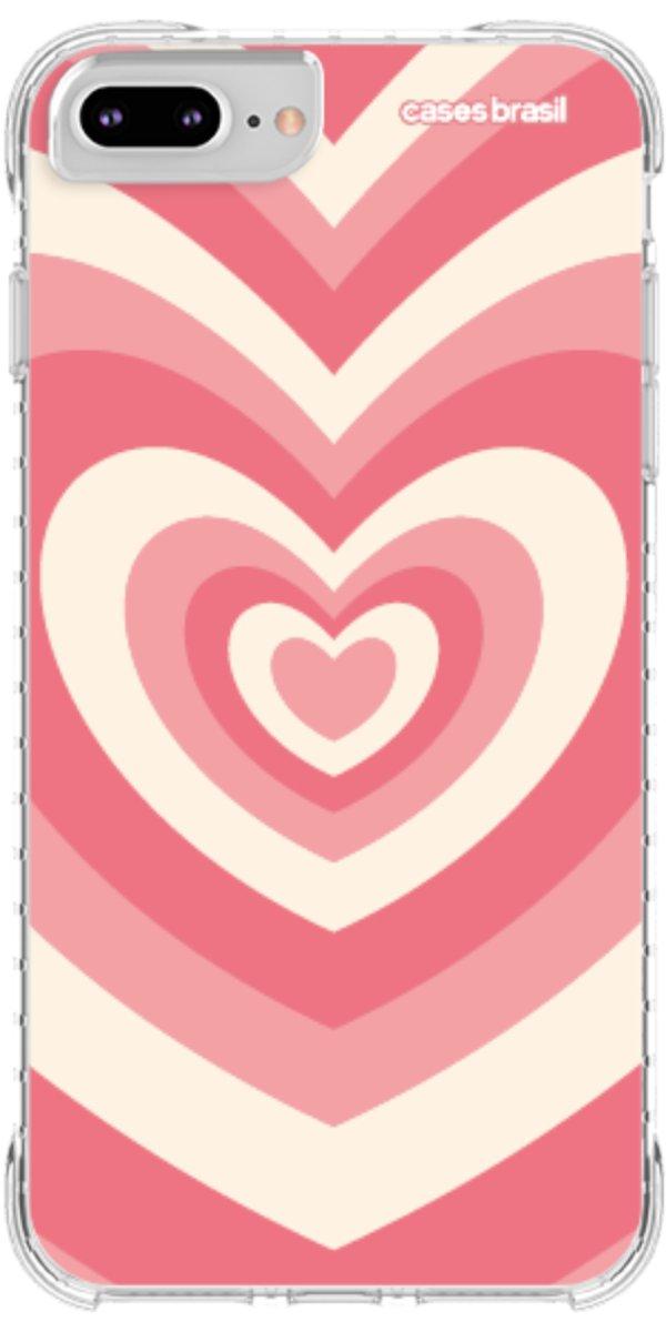 Capinha para Celular Coração Retrô Coral