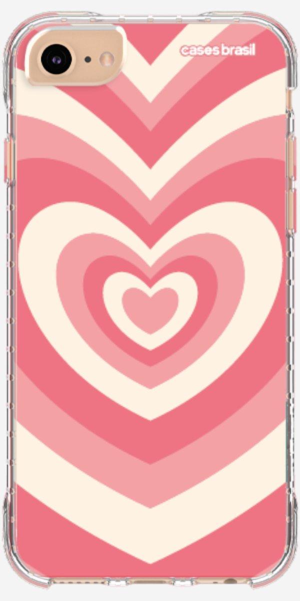 Capinha para Celular Coração Retrô Coral