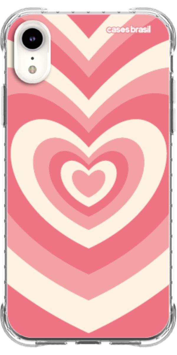 Capinha para Celular Coração Retrô Coral