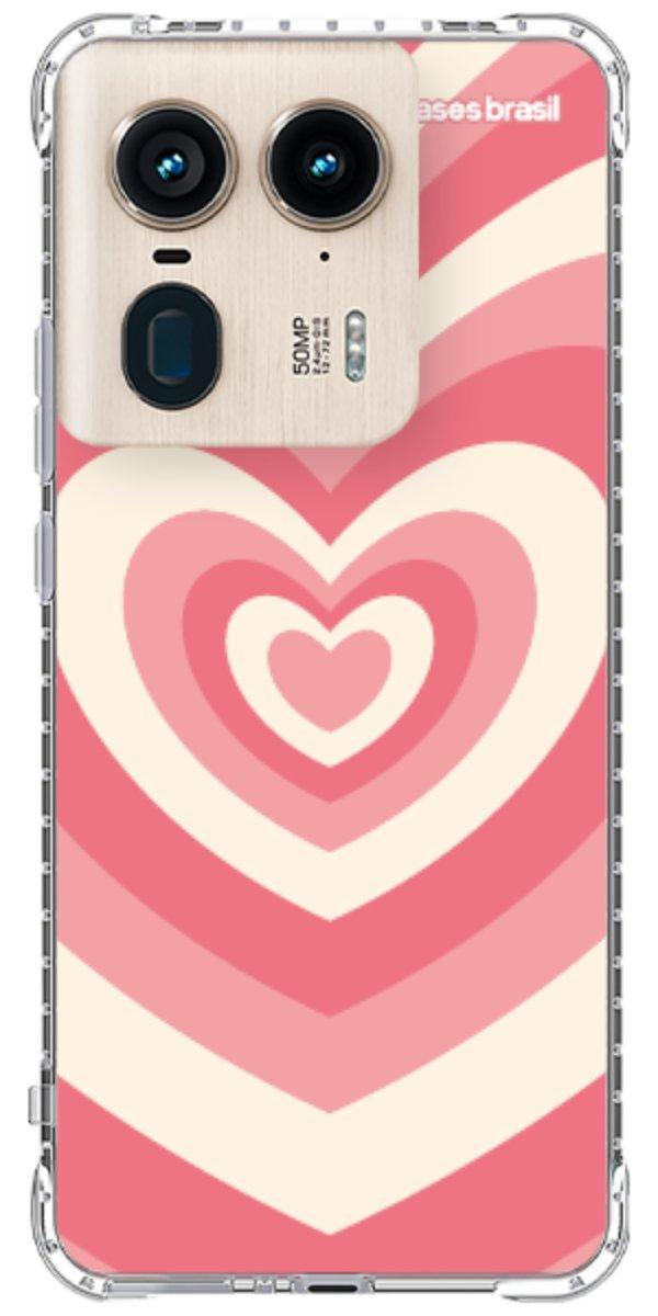 Capinha para Celular Coração Retrô Coral
