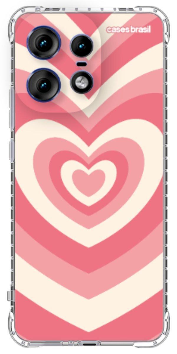 Capinha para Celular Coração Retrô Coral
