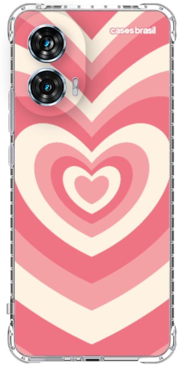 Capinha para Celular Coração Retrô Coral