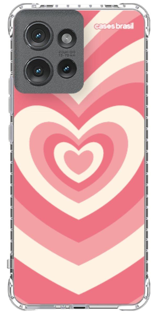 Capinha para Celular Coração Retrô Coral