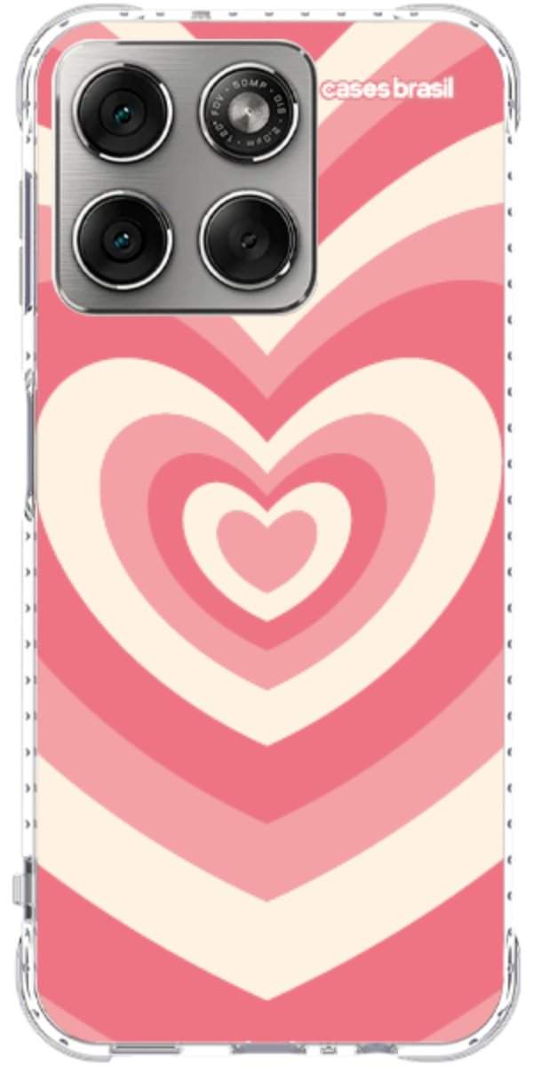 Capinha para Celular Coração Retrô Coral