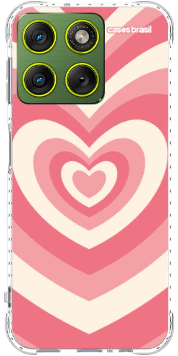 Capinha para Celular Coração Retrô Coral