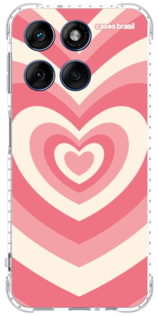 Capinha para Celular Coração Retrô Coral