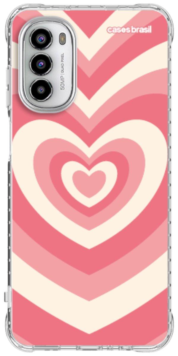 Capinha para Celular Coração Retrô Coral