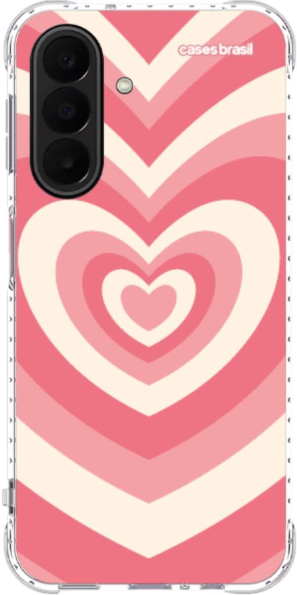 Capinha para Celular Coração Retrô Coral