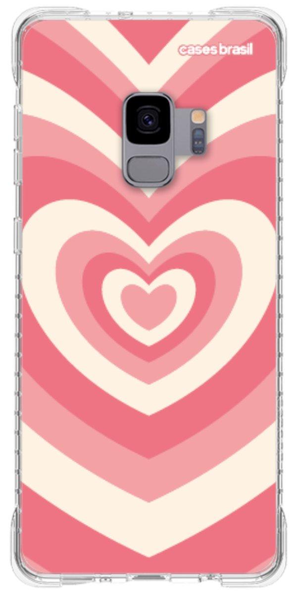 Capinha para Celular Coração Retrô Coral
