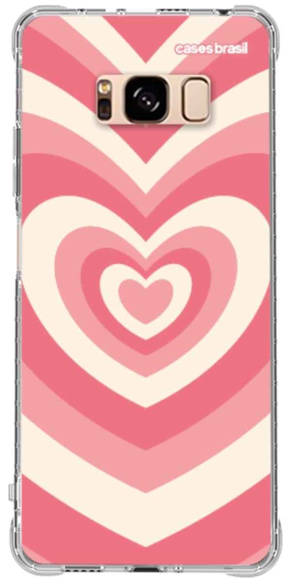 Capinha para Celular Coração Retrô Coral
