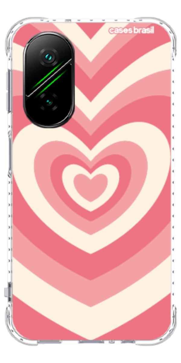 Capinha para Celular Coração Retrô Coral