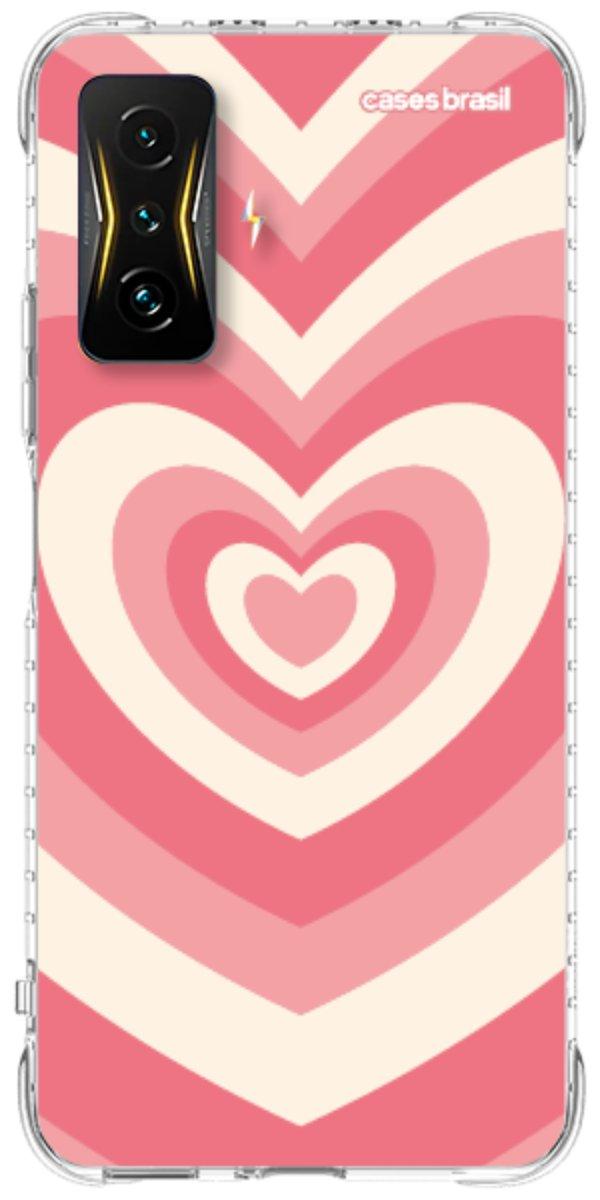 Capinha para Celular Coração Retrô Coral