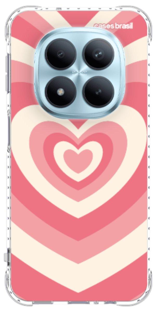 Capinha para Celular Coração Retrô Coral