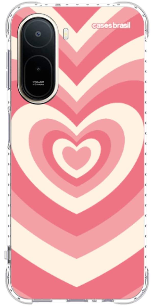 Capinha para Celular Coração Retrô Coral