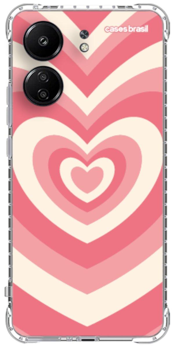 Capinha para Celular Coração Retrô Coral
