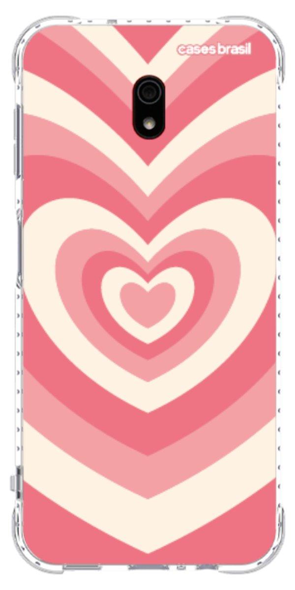 Capinha para Celular Coração Retrô Coral