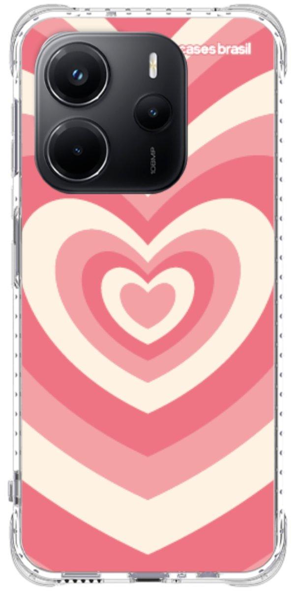 Capinha para Celular Coração Retrô Coral