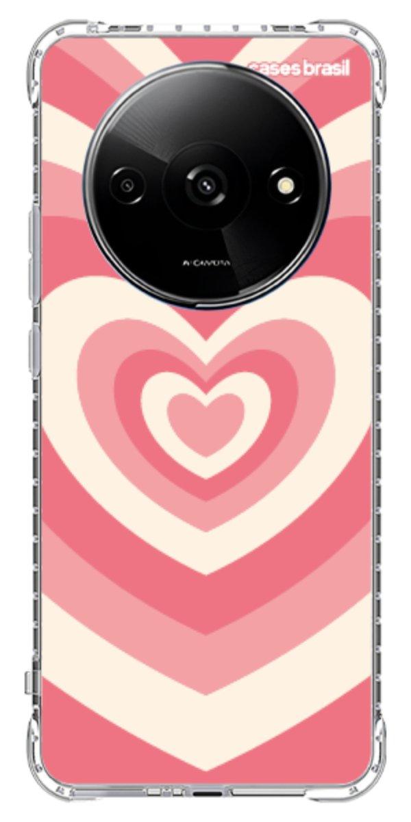 Capinha para Celular Coração Retrô Coral