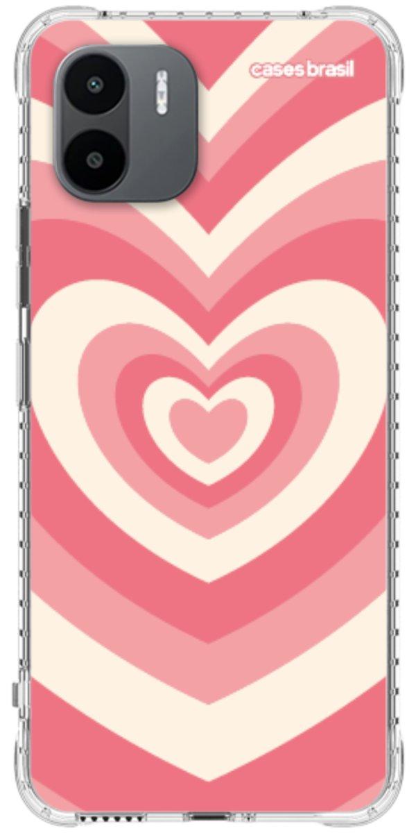 Capinha para Celular Coração Retrô Coral