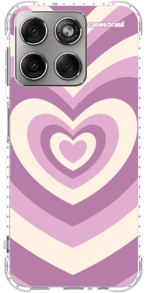 Capinha para Celular Coração Retrô Lilás