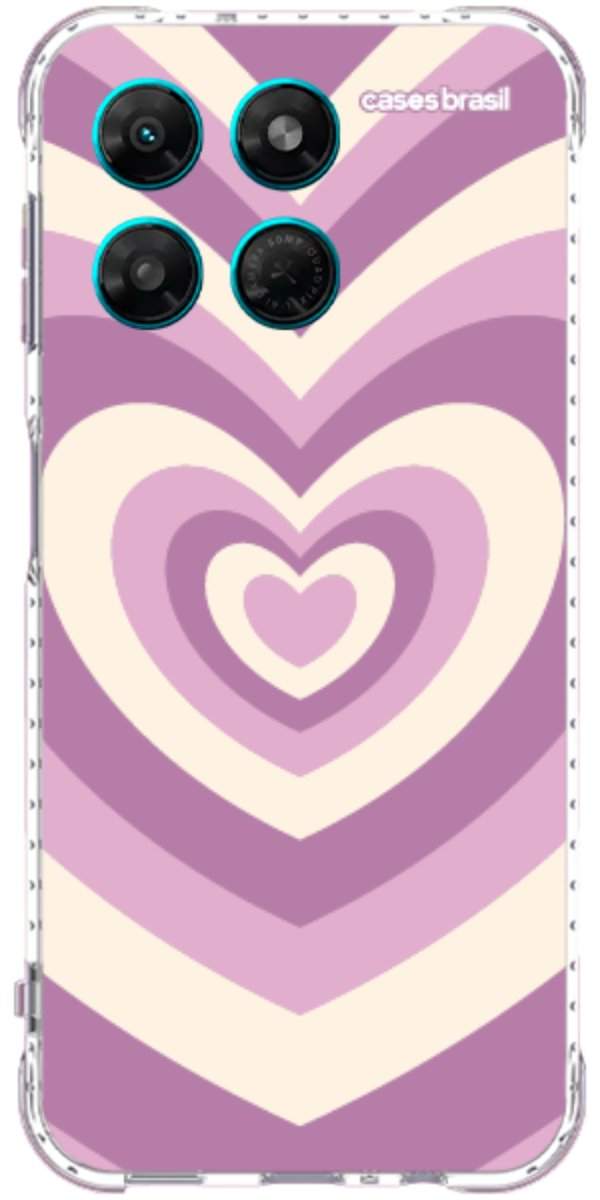 Capinha para Celular Coração Retrô Lilás