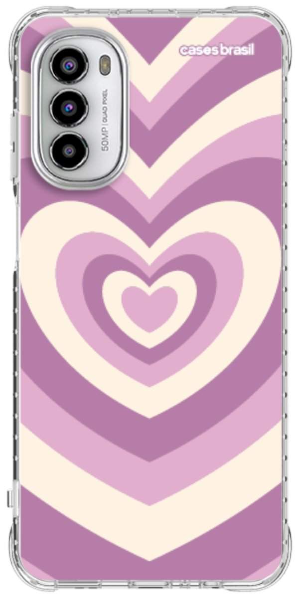 Capinha para Celular Coração Retrô Lilás