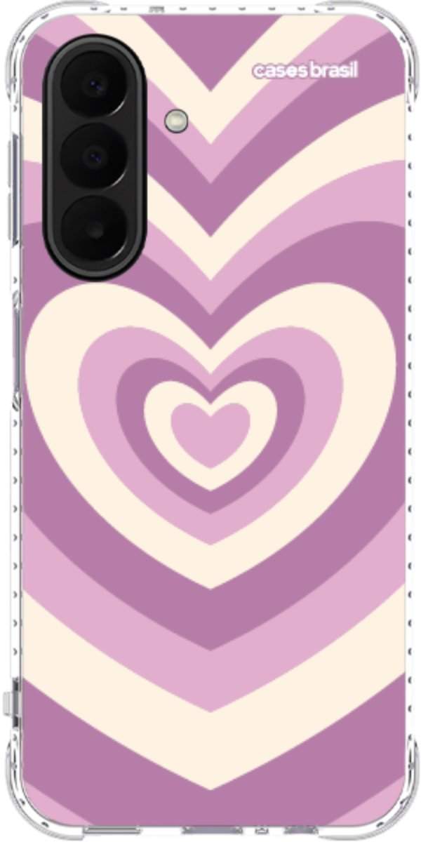 Capinha para Celular Coração Retrô Lilás