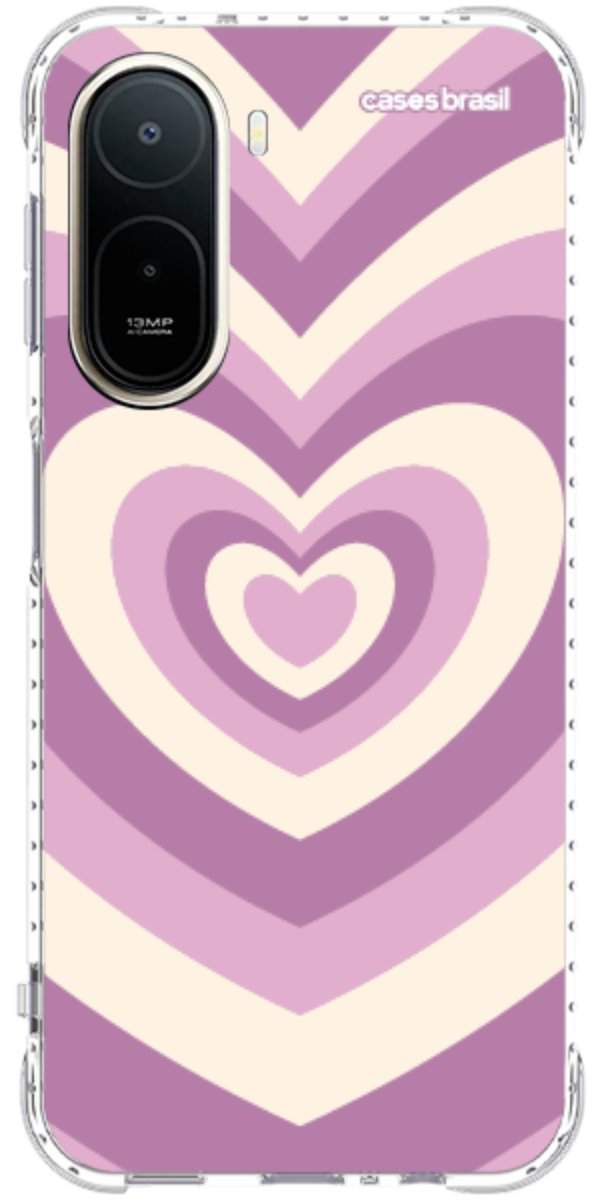 Capinha para Celular Coração Retrô Lilás