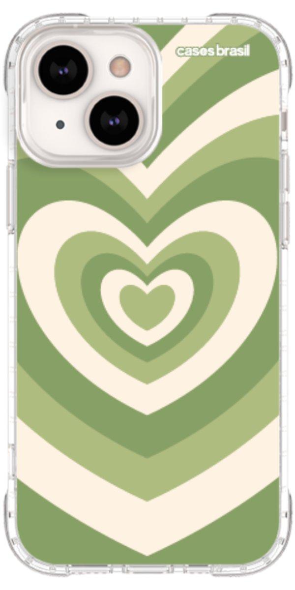 Capinha para Celular Coração Retrô Verde