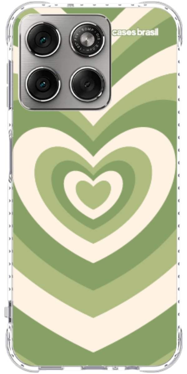Capinha para Celular Coração Retrô Verde