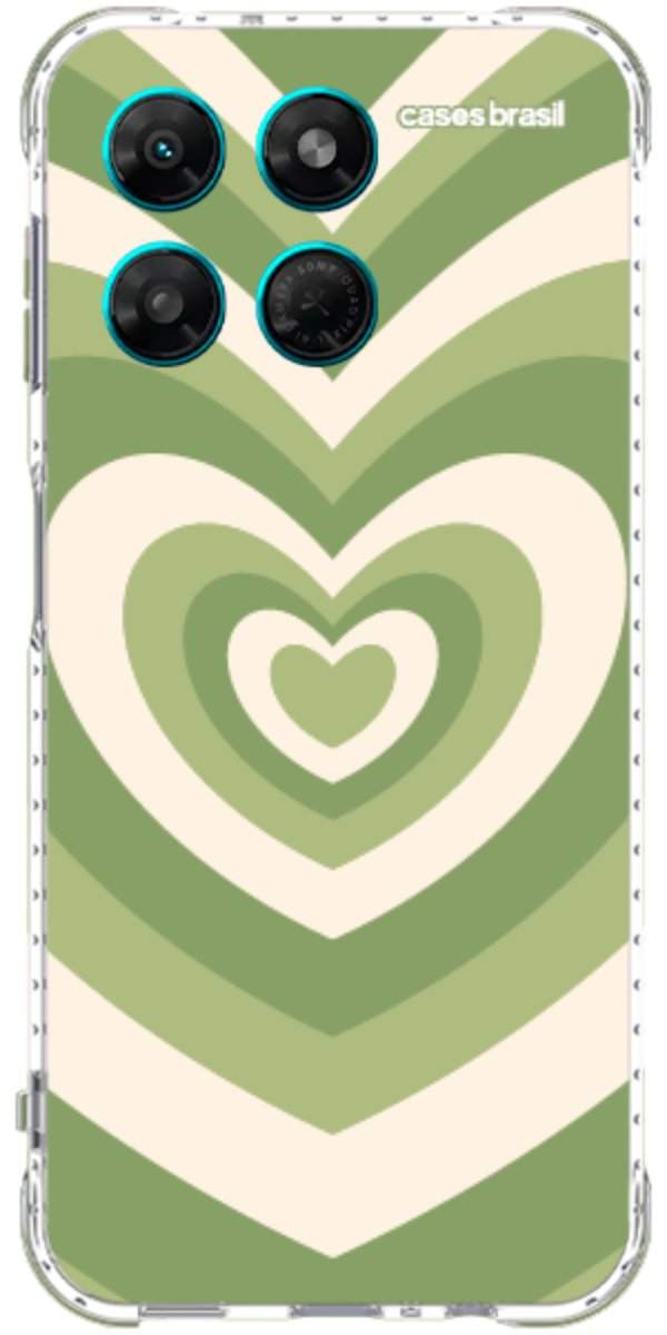Capinha para Celular Coração Retrô Verde