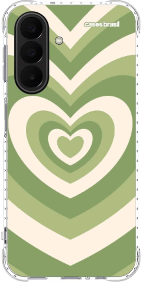 Capinha para Celular Coração Retrô Verde