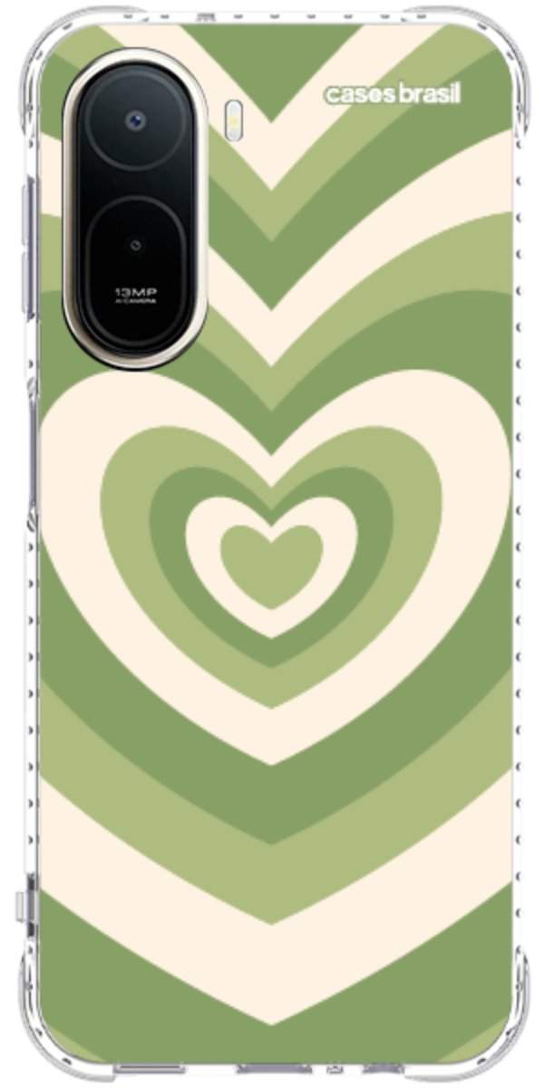 Capinha para Celular Coração Retrô Verde