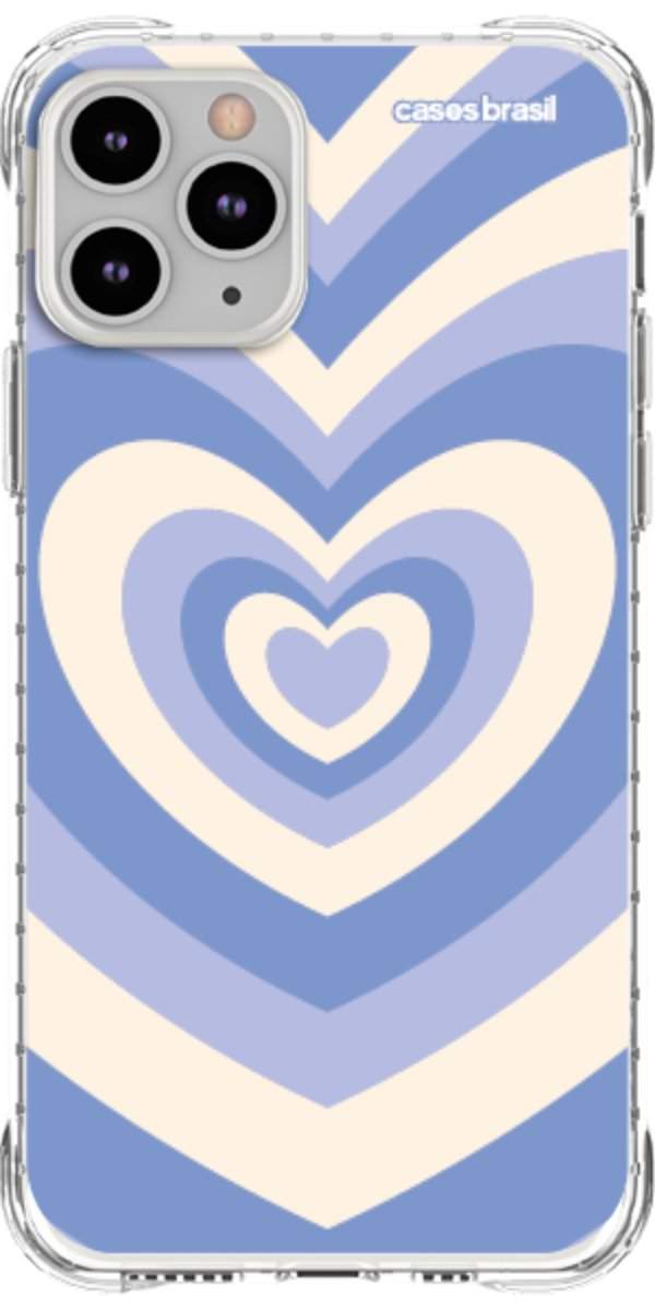 Capinha para Celular Coração Retrô Azul
