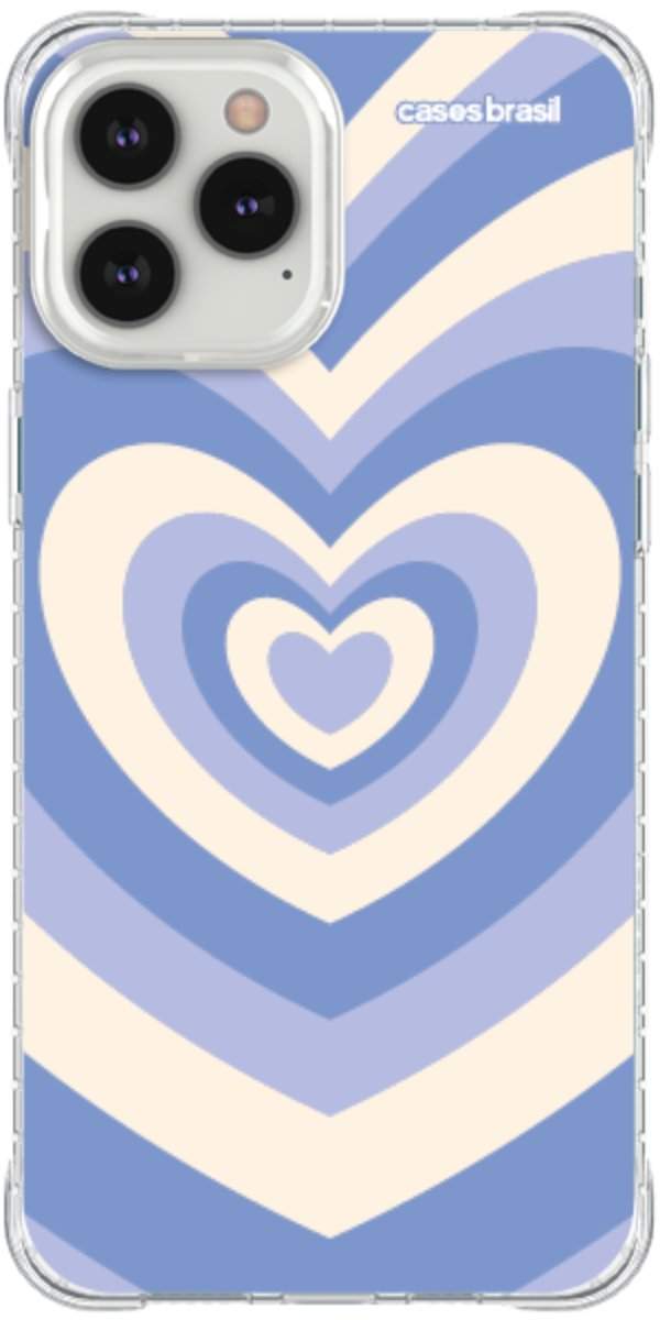 Capinha para Celular Coração Retrô Azul