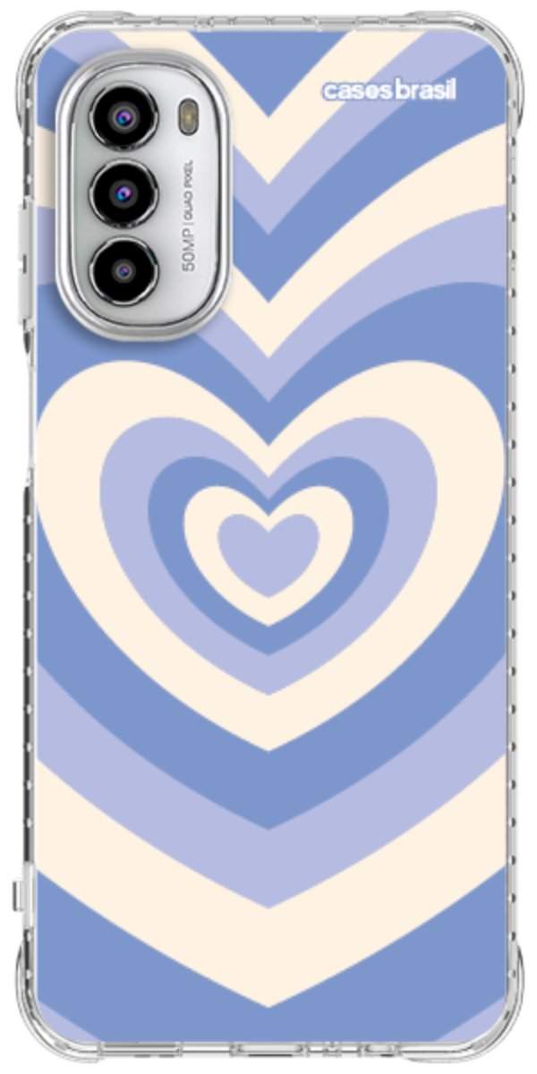 Capinha para Celular Coração Retrô Azul
