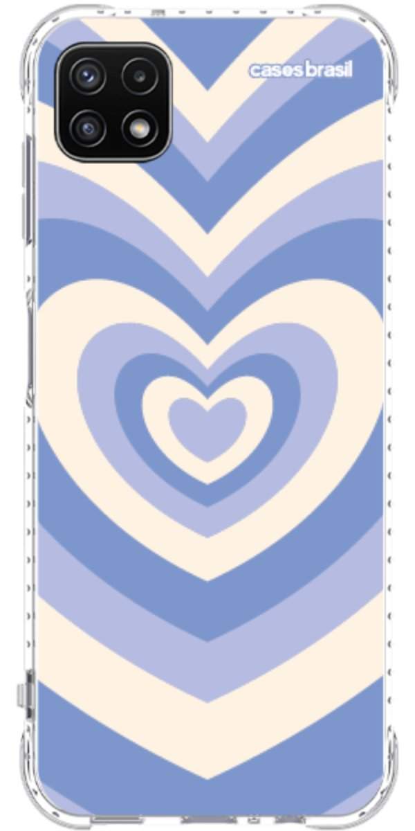 Capinha para Celular Coração Retrô Azul