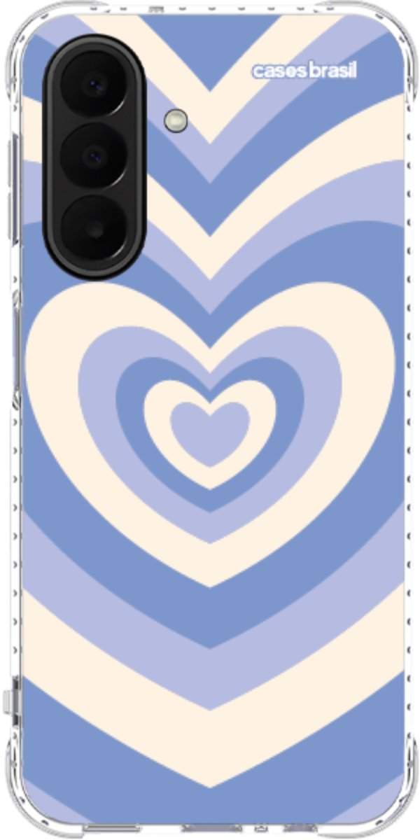 Capinha para Celular Coração Retrô Azul