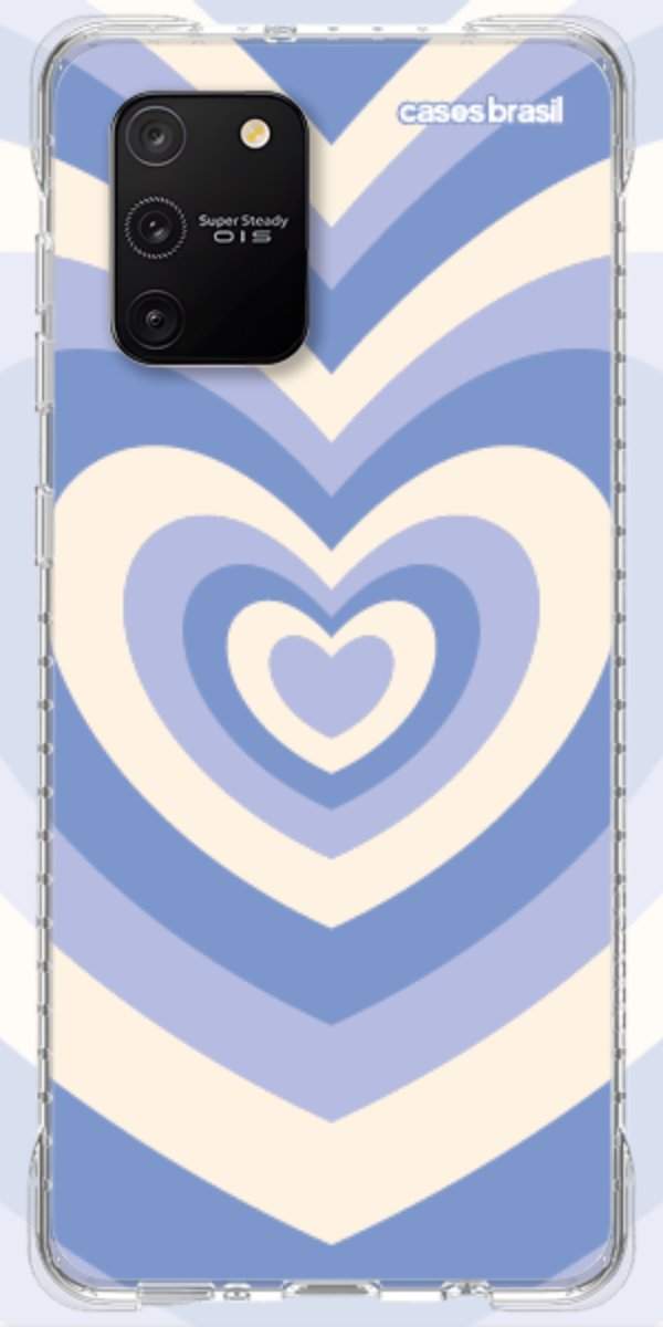 Capinha para Celular Coração Retrô Azul