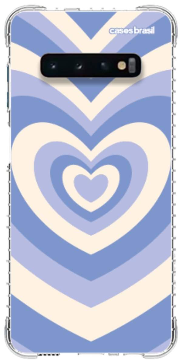 Capinha para Celular Coração Retrô Azul